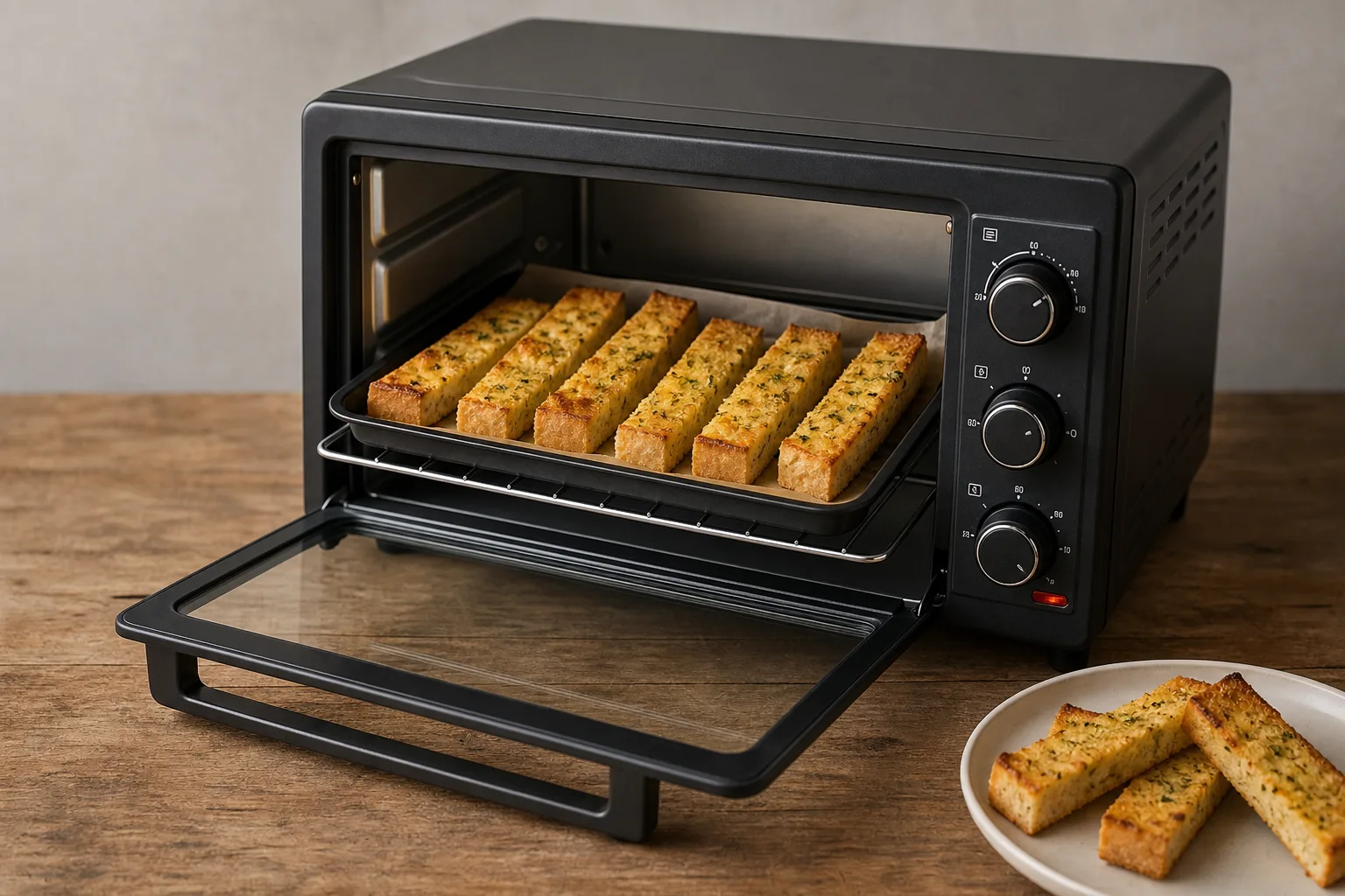 Knoblauchbrot-Sticks aus dem Minibackofen