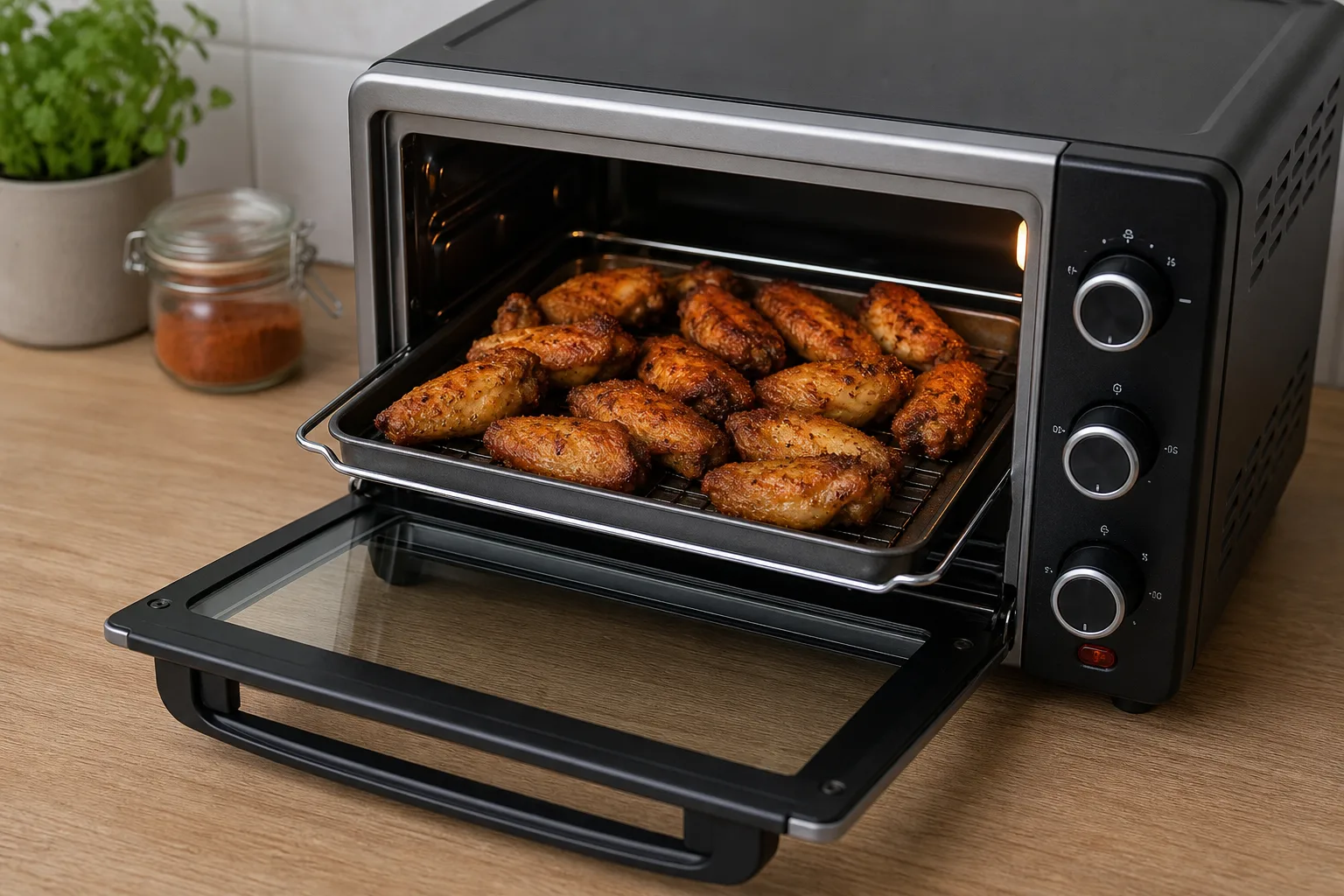 Knusprige Chicken Wings aus dem Minibackofen