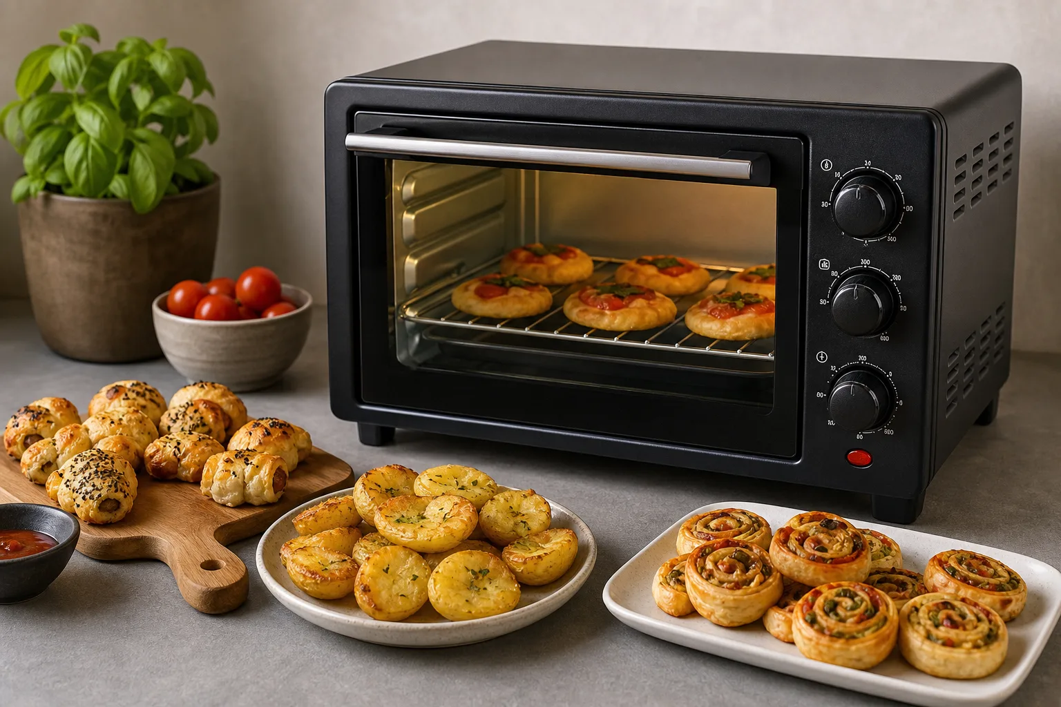 Party- und Snack-Ideen fuer den Minibackofen