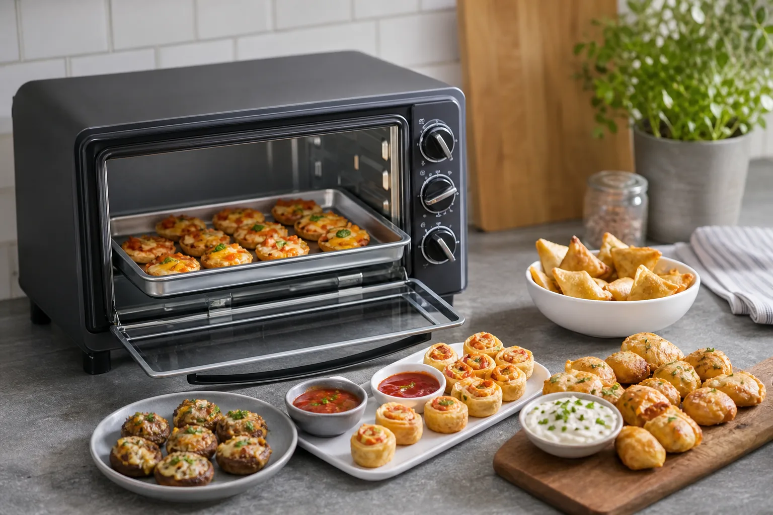 Snacks und Fingerfood im Minibackofen: Ideen fuer Partys und kleine Mahlzeiten